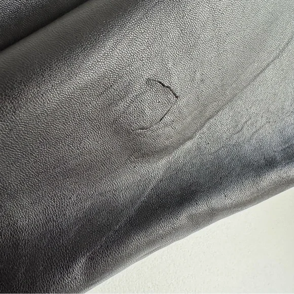 Vintage 80s 90s Oversized Leather Bomber Jacket Mens M Black Classic Moto Y2K - Picture 6 of 12